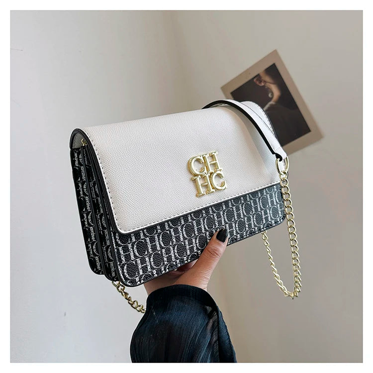 CH Pure Color Design Classic Ladies Crossbody Bag Fashion Luxury Brand Multi Embossed Ladies Handbag Ladies Shoulder Bag