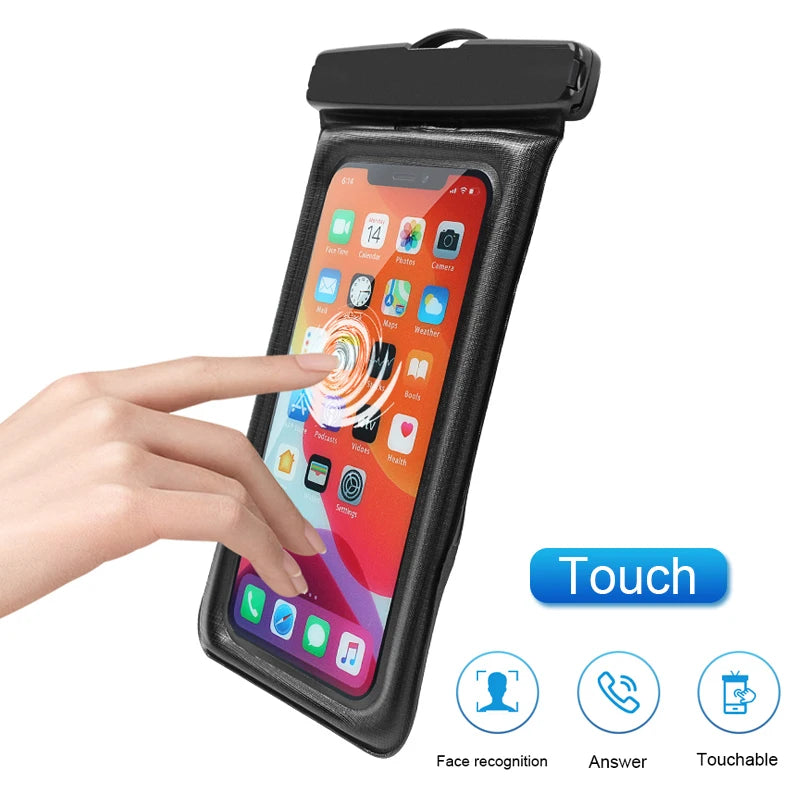 360° Full Cover Airbag Waterproof Swim Bag Phone Case For iPhone 16 15 14 13 12 11 Samsung S22 S23 S24 Xiaomi Redmi Phone Cover