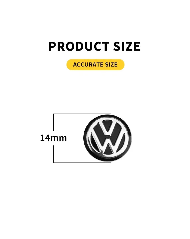 14mm Car Key Badge Emblem Replacement Car Key Stickers For Volkswagen VW Polo Passat B5 B6 B7 T4 T5 Golf 4 5 6 Tiguan Jetta GTI