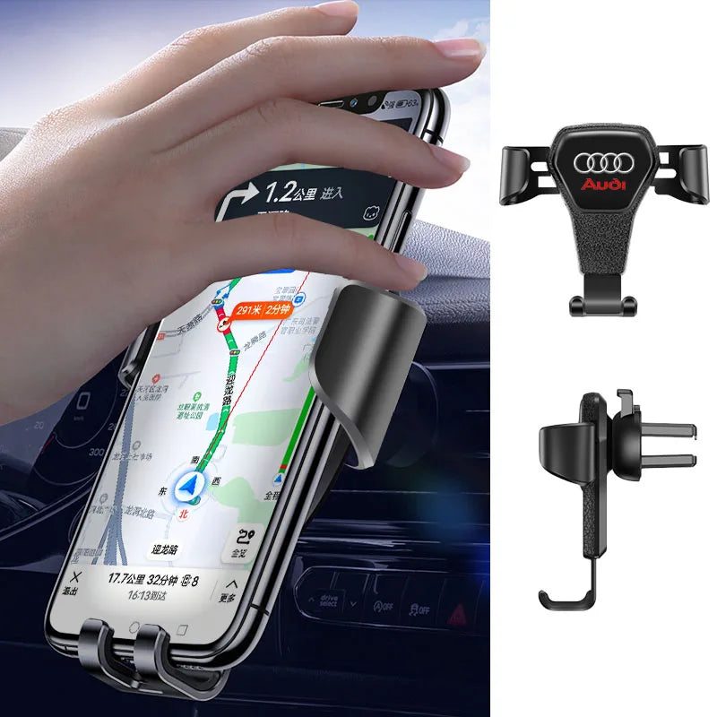 Car Phone Holder Gravity Sensing Auto Grip Universal Bracket For Audi Sline A3 A1 A4 B8 B7 A6 C7 A5 A7 A8 B9 B6 C6 Q2 Q3 Q5 Q7
