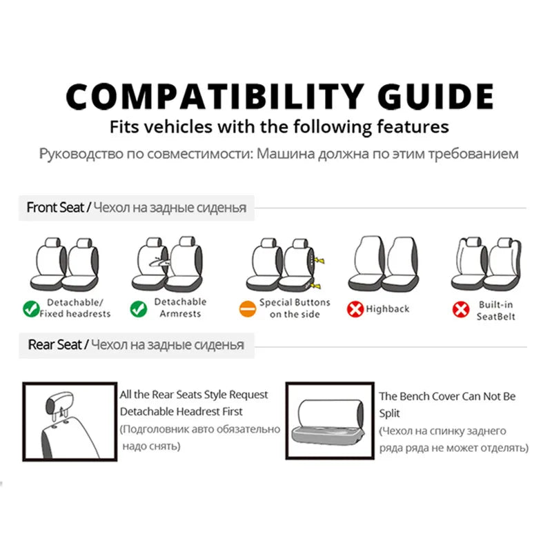 Car Seat Covers Full Set Universal Breathable Fabric For Lada Priora Renault Logan Interior Accessories for Trucks and SUV