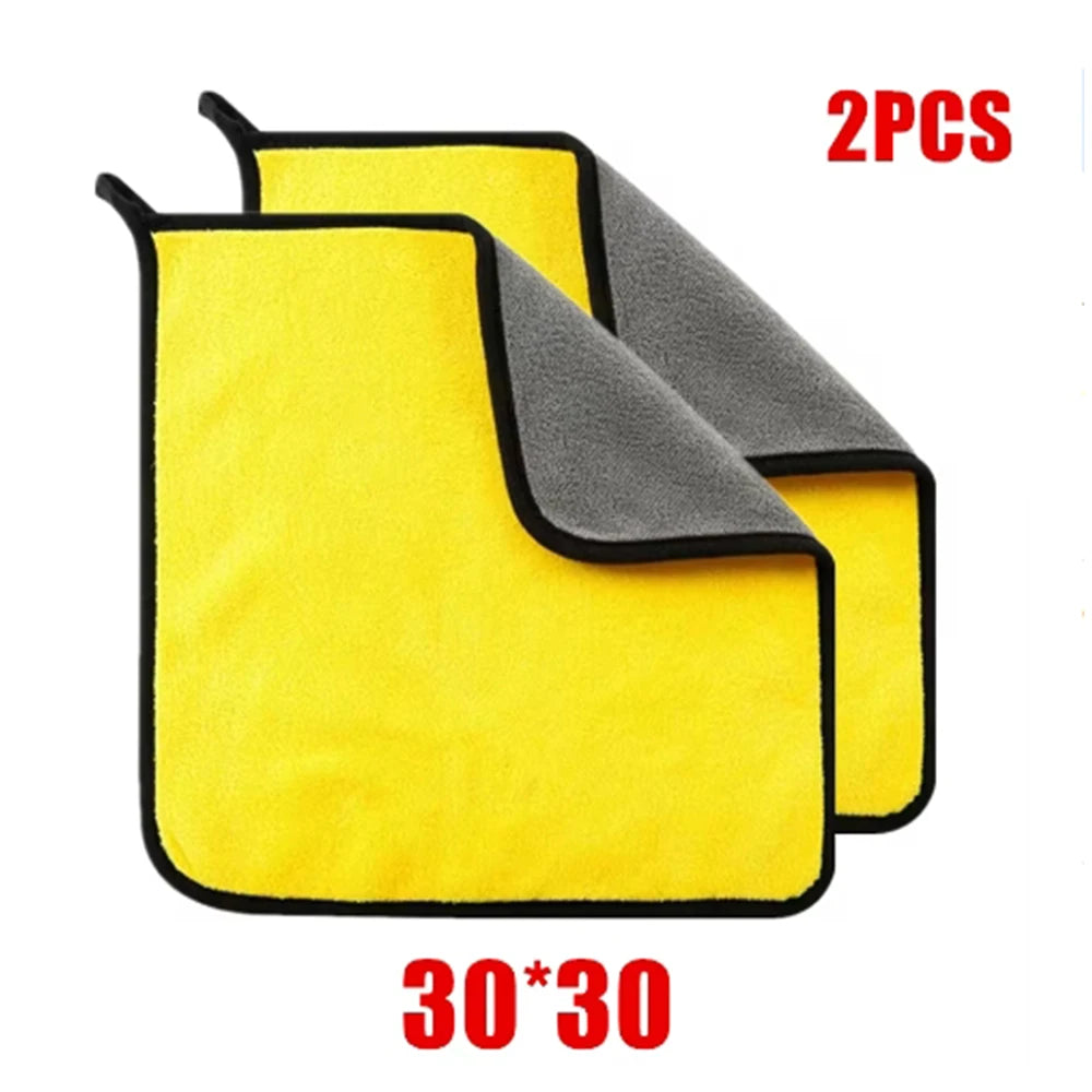 1/2/5 pcs ultra-fine fiber cleaning towels car cleaning cloth professional details car drying and washing towel accessories