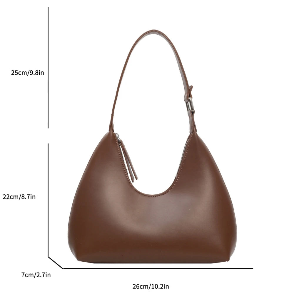 MOODS Fashion Underarm Shoulder Bags For Women PU Leather Pure Color Armpit Hobo Bag 2024 New Luxury Designer Purses And Handbag