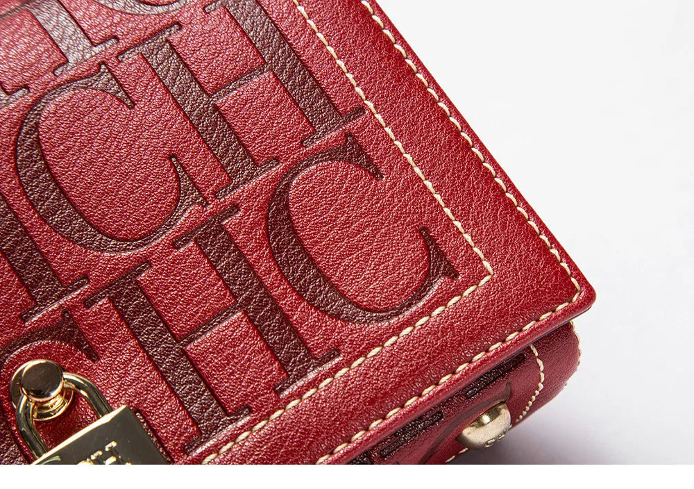CHHC Women's Shoulder Bag Fashion Design Model Metal 2024 Fashion Solid Colour Accessories Buckle  Luxury Brand Printed Head Bag