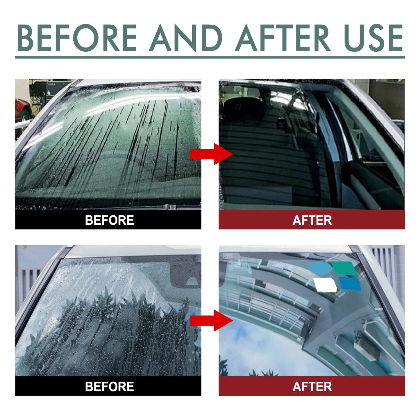 Hydrophobic Windshield Spray - Water Repellent Anti-Fog Coating for Car & Mirrors,Quick-Drying Streak-Free Protection & Cleaning