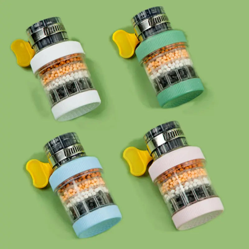 6-Layers Universal Kitchen Faucet Purifier Tap Filter Water Saving Bubbler Activated Carbon Filtration Shower Head Nozzle Filter
