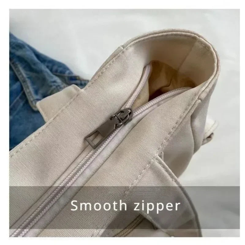 Women's Fashion Shoulder Bag Class Large Capacity Student Tote Bag 2023 New Canvas Commuter Handbag Women Bag