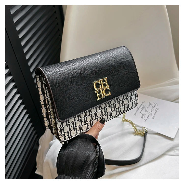 CH Pure Color Design Classic Ladies Crossbody Bag Fashion Luxury Brand Multi Embossed Ladies Handbag Ladies Shoulder Bag