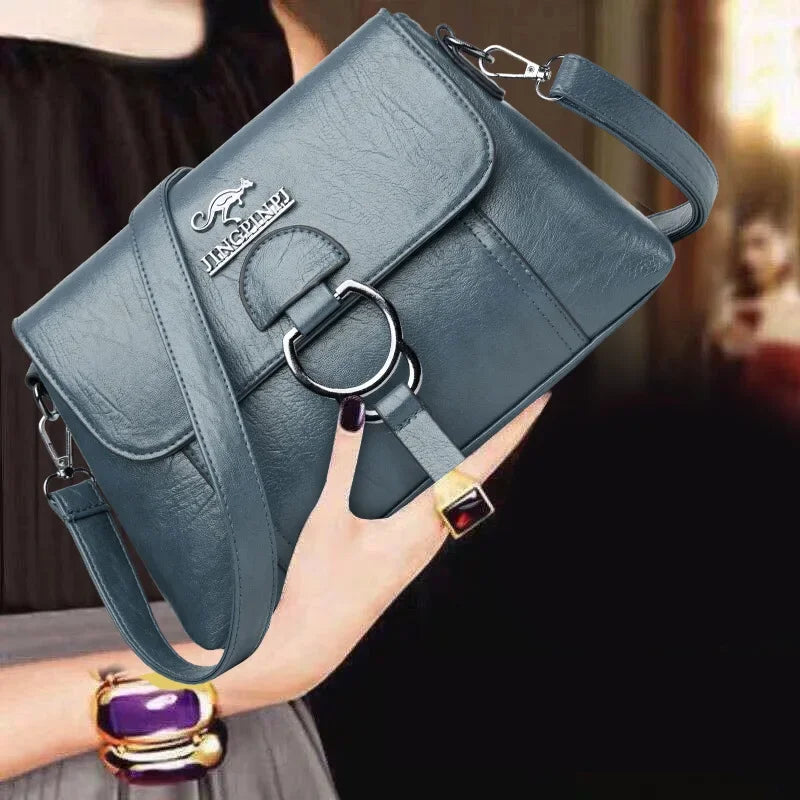 2023 Single Shoulder Bag PU Soft Leather Texture Women's Bag Large Capacity Crossbody Bag Simple Small Square Fashion Handbag