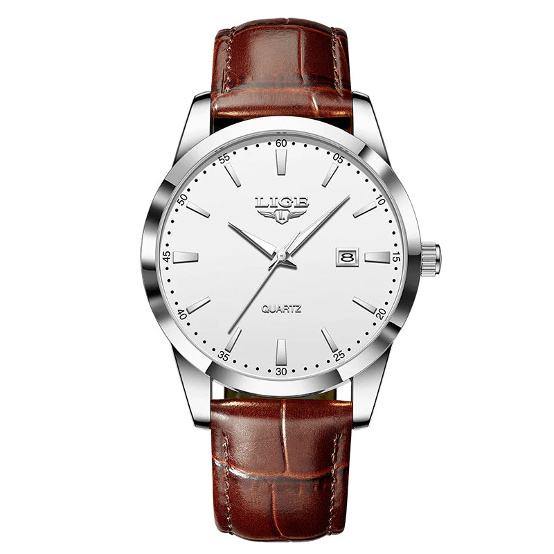 LIGE Women Watch Fashion Leather Military Sport Waterproof Watches For Women Top Brand Luxury Women's Bracelet Watch Reloj Mujer