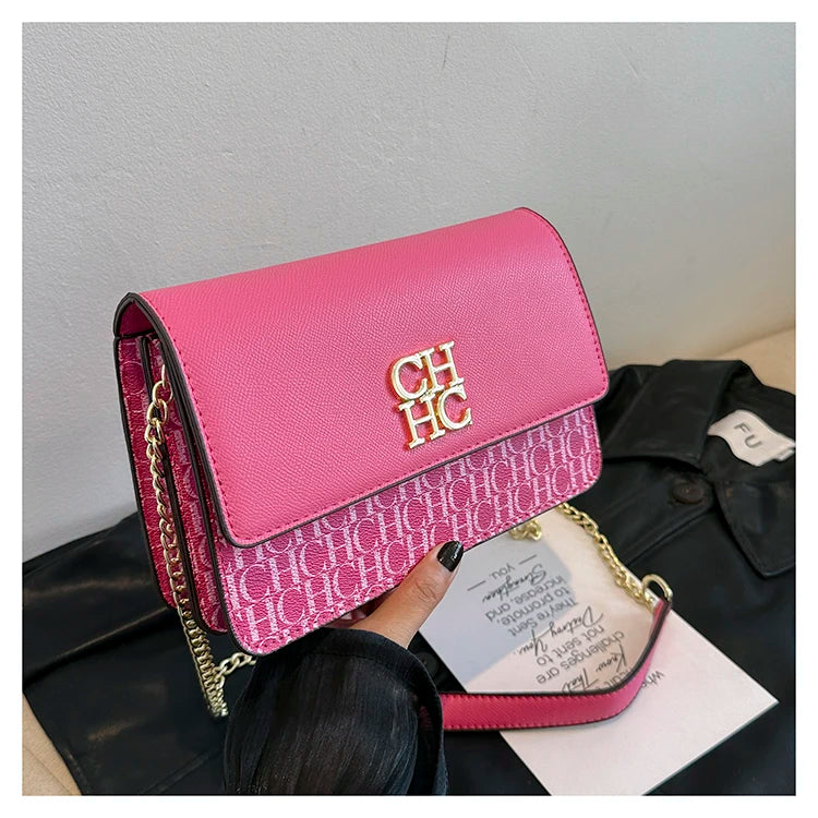 CH Pure Color Design Classic Ladies Crossbody Bag Fashion Luxury Brand Multi Embossed Ladies Handbag Ladies Shoulder Bag