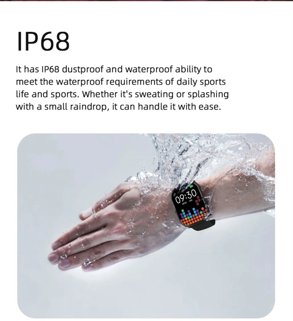 2024 New For Xiaomi Huawei Samsung Smart Watch Men Women Heart Rate Blood Pressure Fitness Tracker Bluetooth Call Smartwatch Man