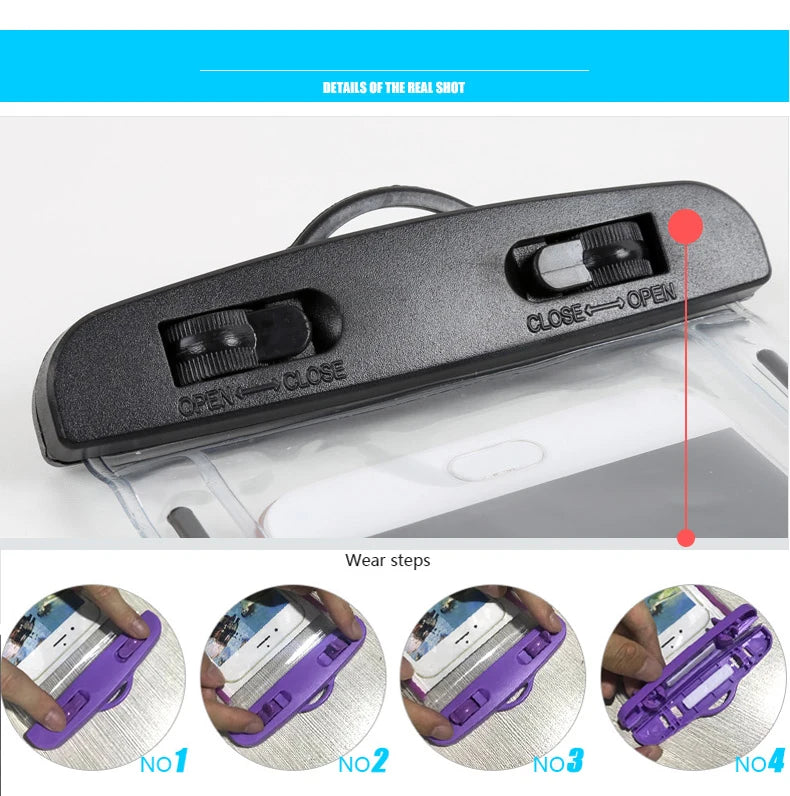 Universal IP68 Waterproof Swim Case Cover For iPhone 16 15 14 13 12 11 Pro Max Xiaomi Samsung S23 Air Bag Cover Phone Accessory