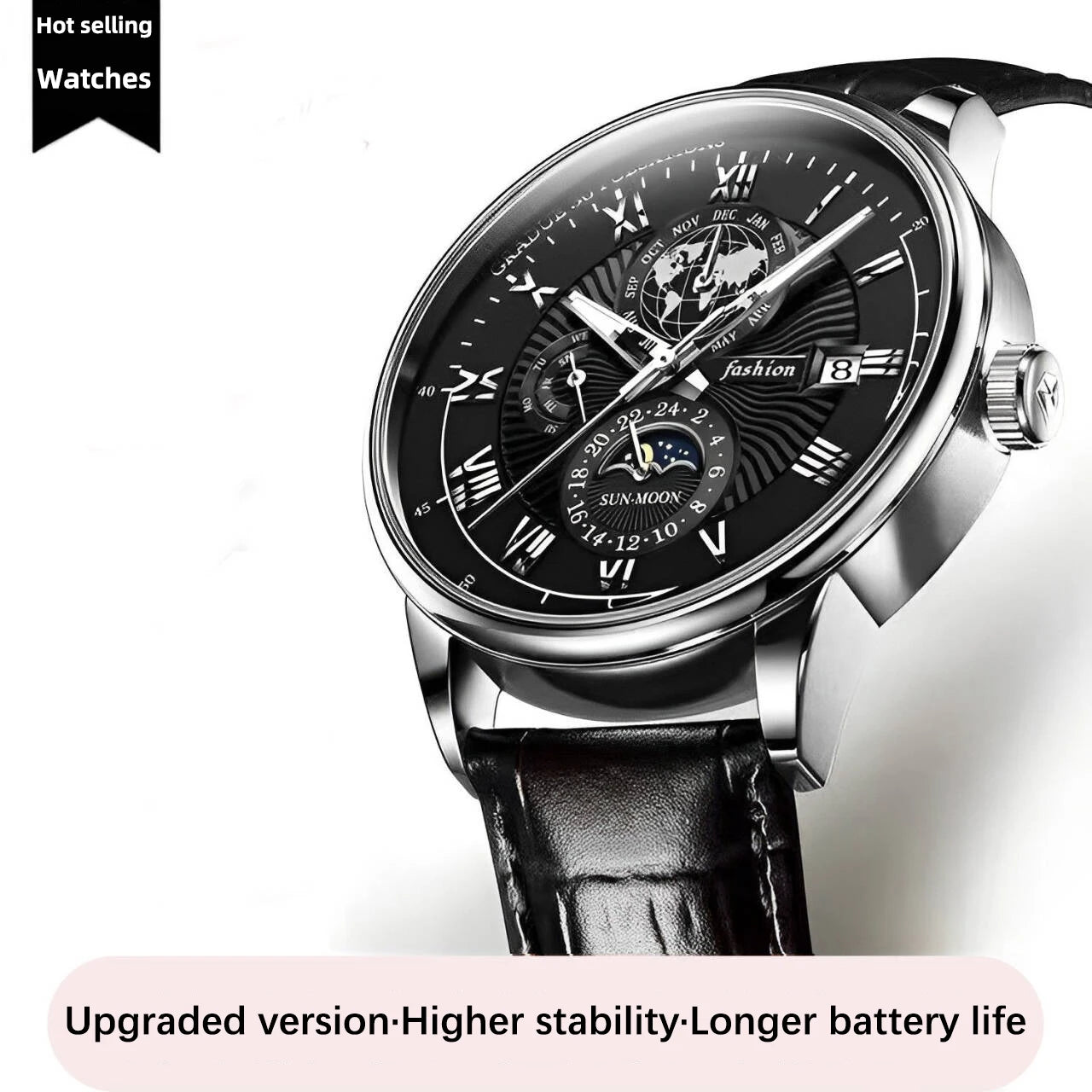 China Brand ACHENGY Men Watch Fashion Top Luxury Sport Men's Wristwatch Waterproof Luminous Leather Date Quartz Watches Manclock