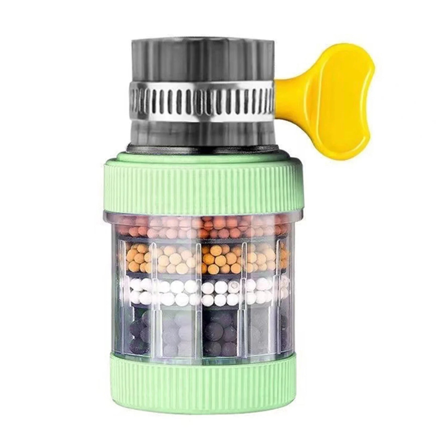 6-Layers Universal Kitchen Faucet Purifier Tap Filter Water Saving Bubbler Activated Carbon Filtration Shower Head Nozzle Filter