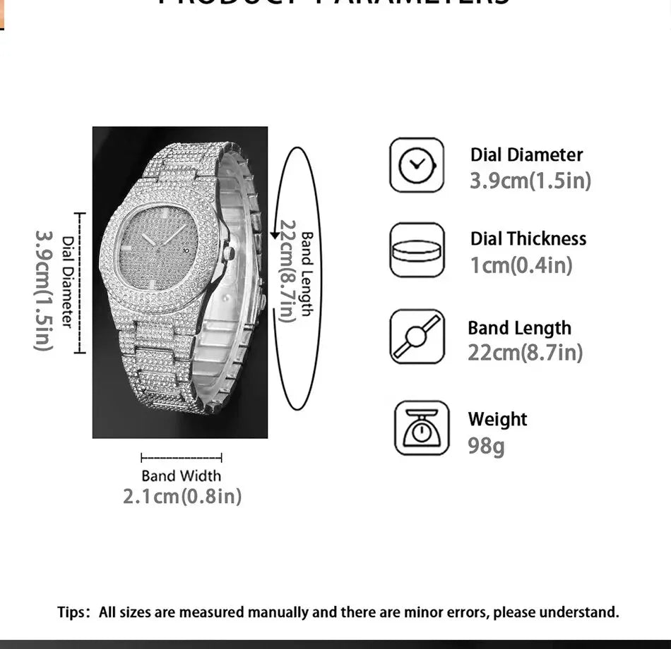 Luxury Fashion Mens Stainless Steel Watches Male Sports Quartz Wristwatch Calendar Luminous Clock Men Business Casual Watch