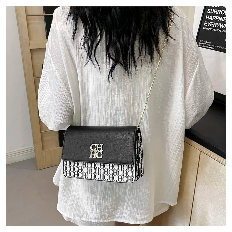 CH Pure Color Design Classic Ladies Crossbody Bag Fashion Luxury Brand Multi Embossed Ladies Handbag Ladies Shoulder Bag
