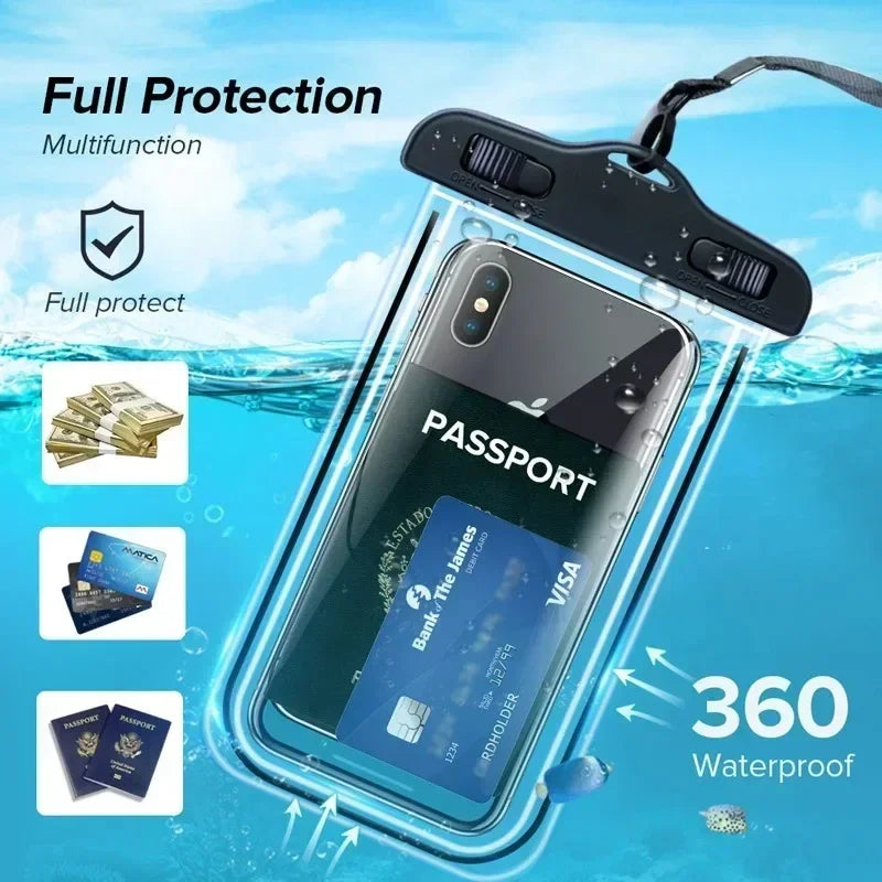 Universal Underwater Phone Protector Pouch Cover Waterproof Phone Case Swimming Water Proof Bag for IPhone Samsung Xiaomi Redmi