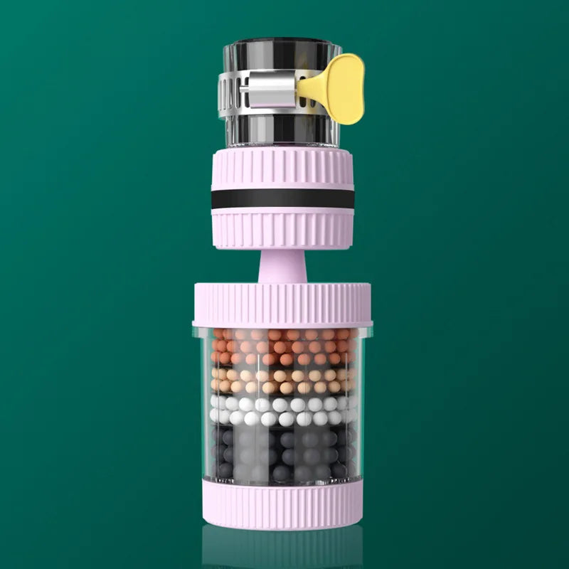 6-Layers Universal Kitchen Faucet Purifier Tap Filter Water Saving Bubbler Activated Carbon Filtration Shower Head Nozzle Filter