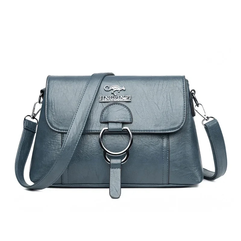 2023 Single Shoulder Bag PU Soft Leather Texture Women's Bag Large Capacity Crossbody Bag Simple Small Square Fashion Handbag