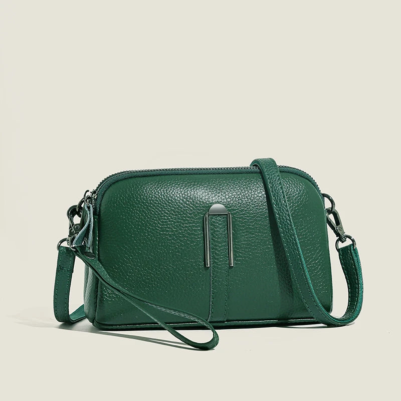 Genuine Leather Bag Luxury Women's Crossbody Bag for Woman Female Solid Color Clutch Phone Bags Shoulder Bag Messenger Bag Sac