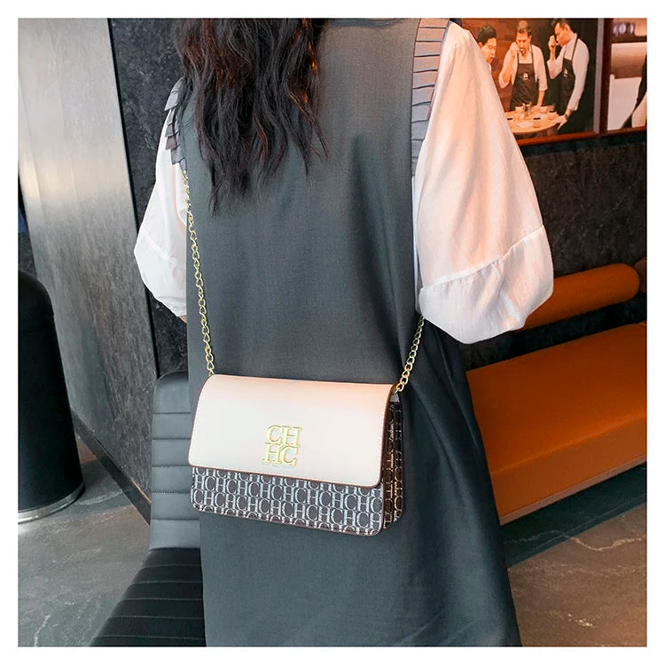 CH Pure Color Design Classic Ladies Crossbody Bag Fashion Luxury Brand Multi Embossed Ladies Handbag Ladies Shoulder Bag