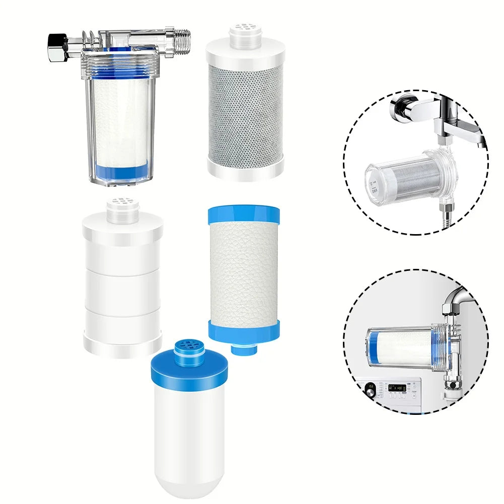 1PC Purifier Output Universal Shower Filter PP Cotton Shower Strainer Faucet Water Heater Purification Kitchen Bathroom Fittings