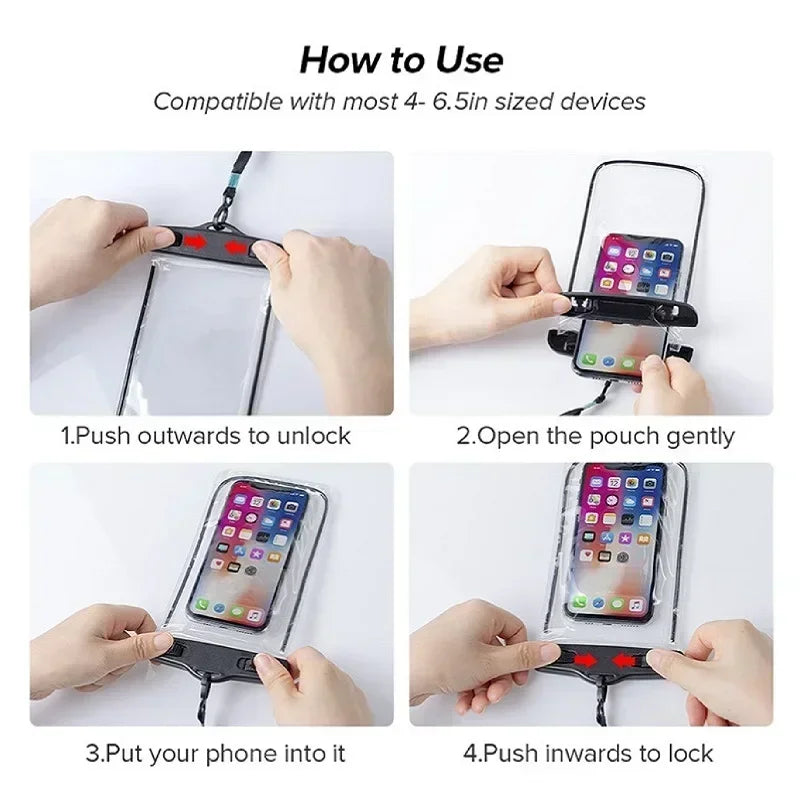 Universal Underwater Phone Protector Pouch Cover Waterproof Phone Case Swimming Water Proof Bag for IPhone Samsung Xiaomi Redmi