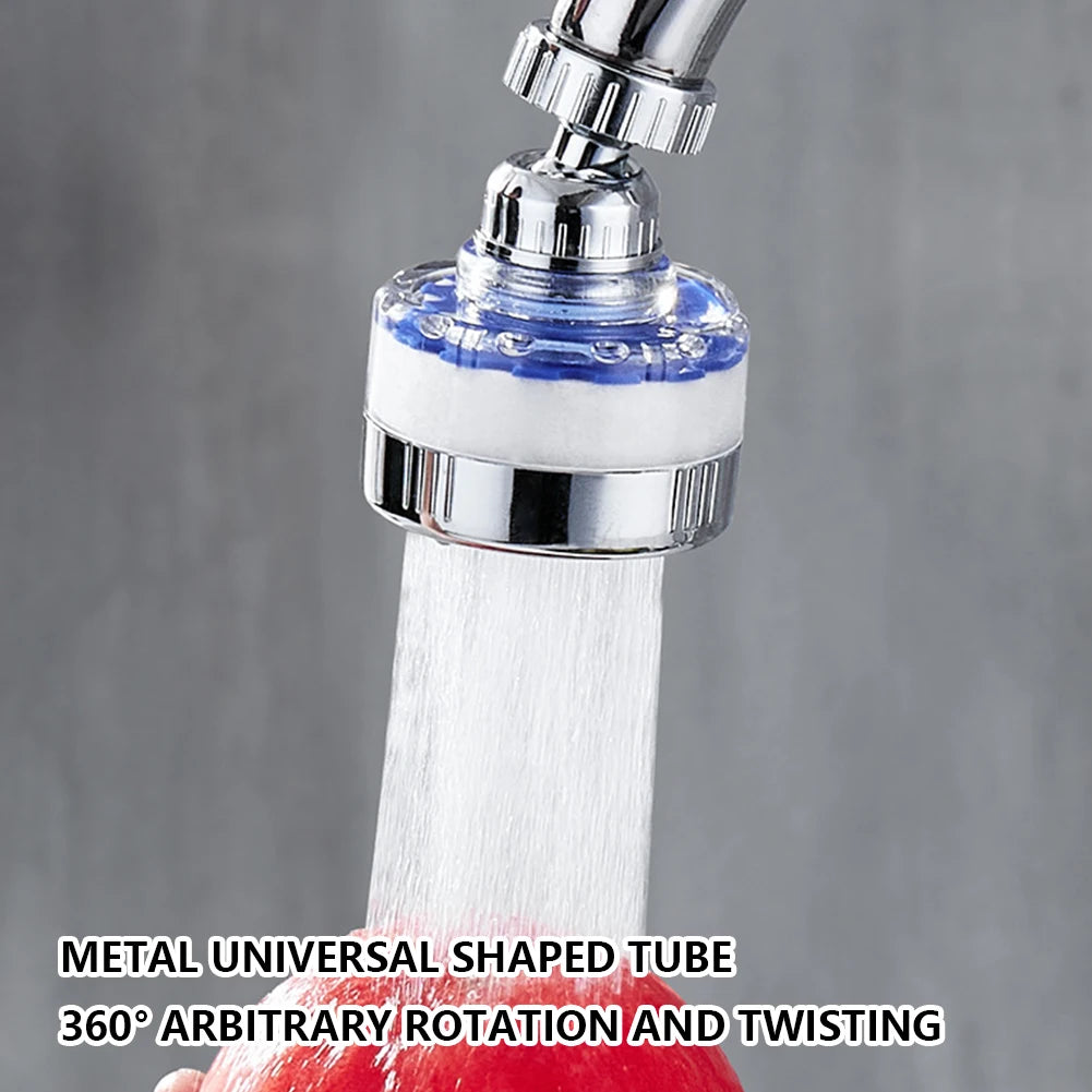 Kitchen Faucet Water Filter Pressurized Sink Filter Water Purifier 360° Tap Splash Proof Faucet Aerator Extender for Bathroom
