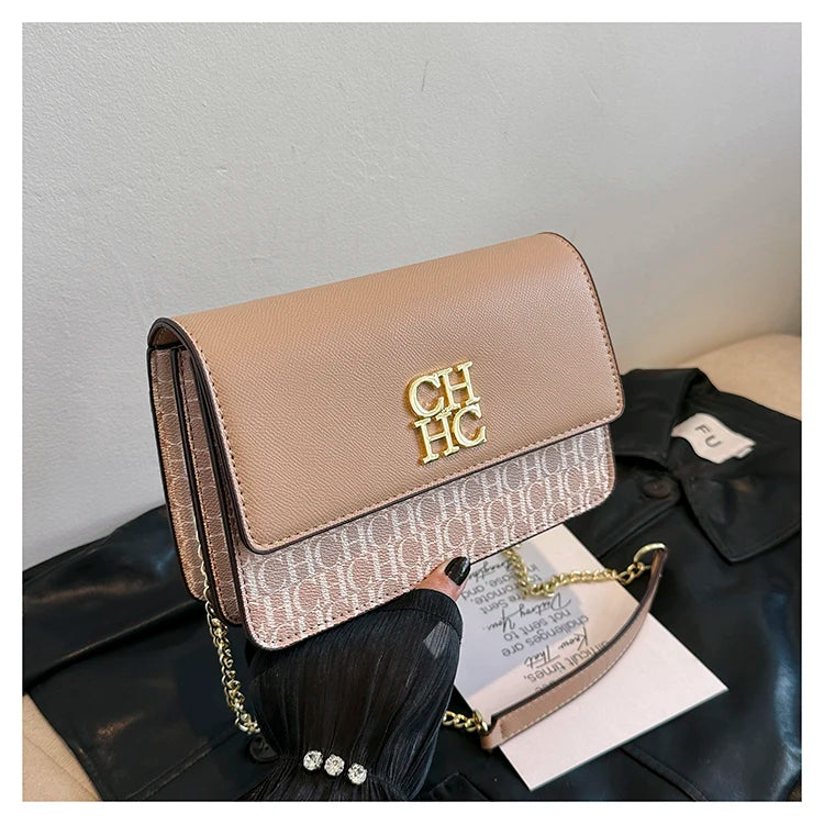 CH Pure Color Design Classic Ladies Crossbody Bag Fashion Luxury Brand Multi Embossed Ladies Handbag Ladies Shoulder Bag