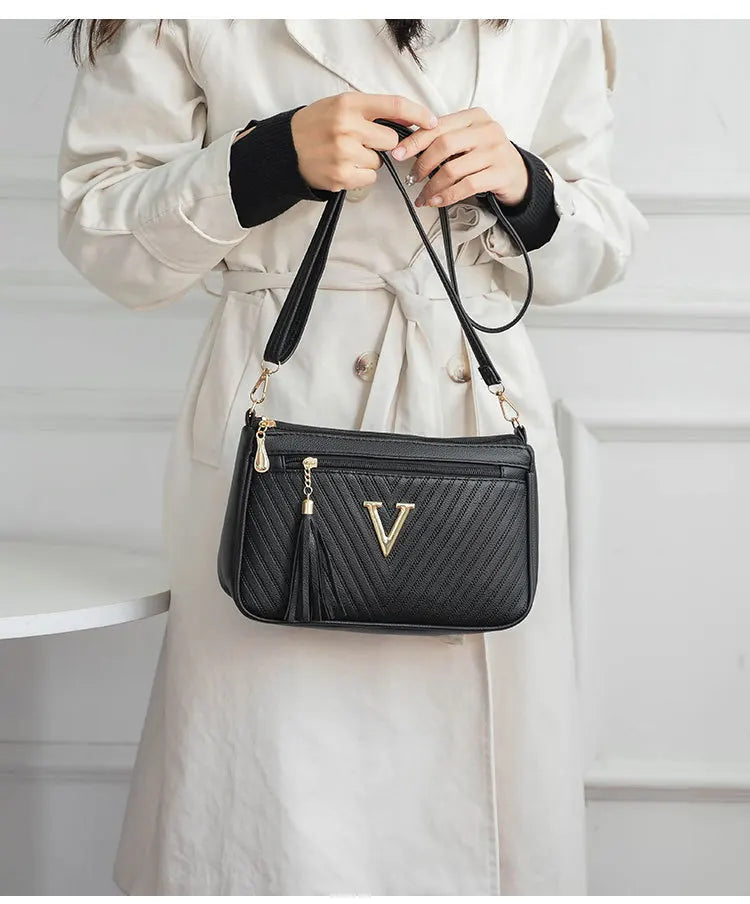 Women's Middle-aged Crossbody Bag Korean Version 2024 Spring/summer Fashion Trend Single Shoulder Bag Change Mobile Phone Purse