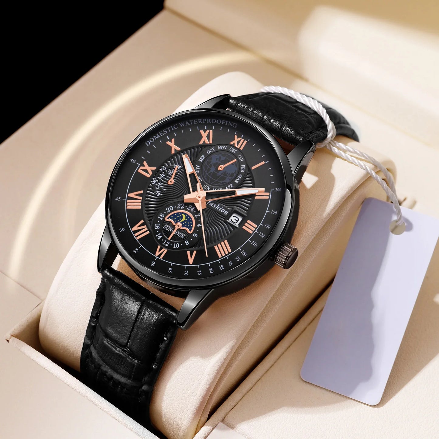 China Brand ACHENGY Men Watch Fashion Top Luxury Sport Men's Wristwatch Waterproof Luminous Leather Date Quartz Watches Manclock