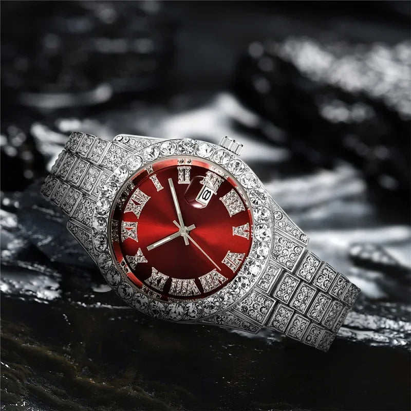 Hip hop Watch Male watch luxury water proof Brand watches Stainless steel Round Clock Men quartz wristwatches Gift boyfriend