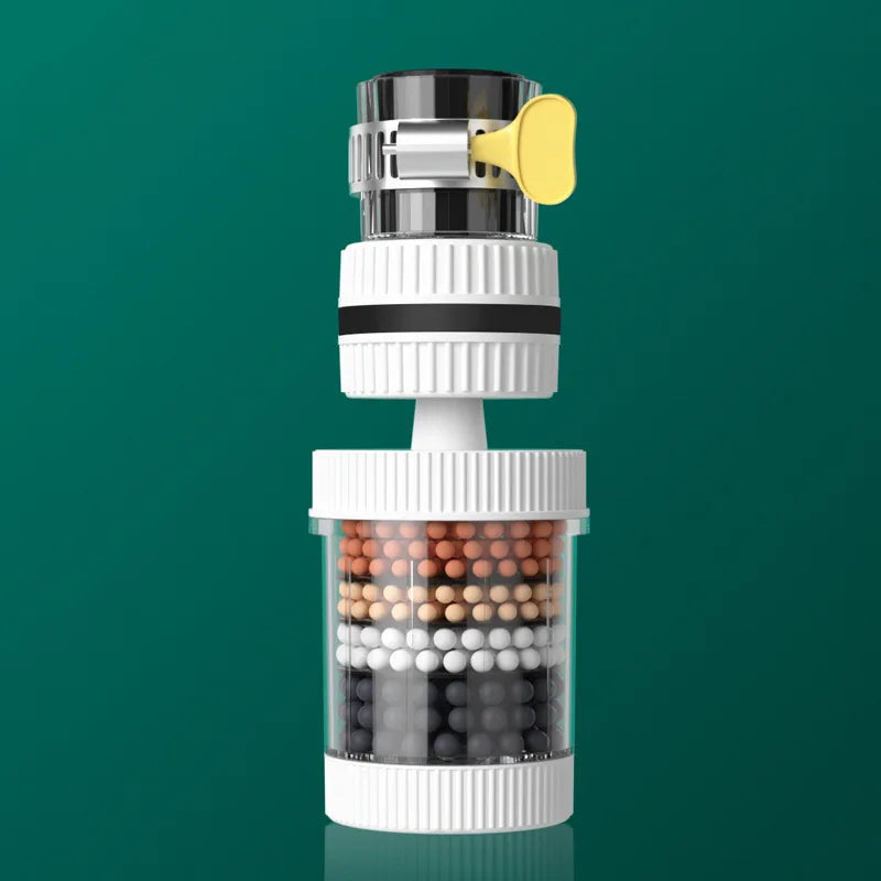 6-Layers Universal Kitchen Faucet Purifier Tap Filter Water Saving Bubbler Activated Carbon Filtration Shower Head Nozzle Filter