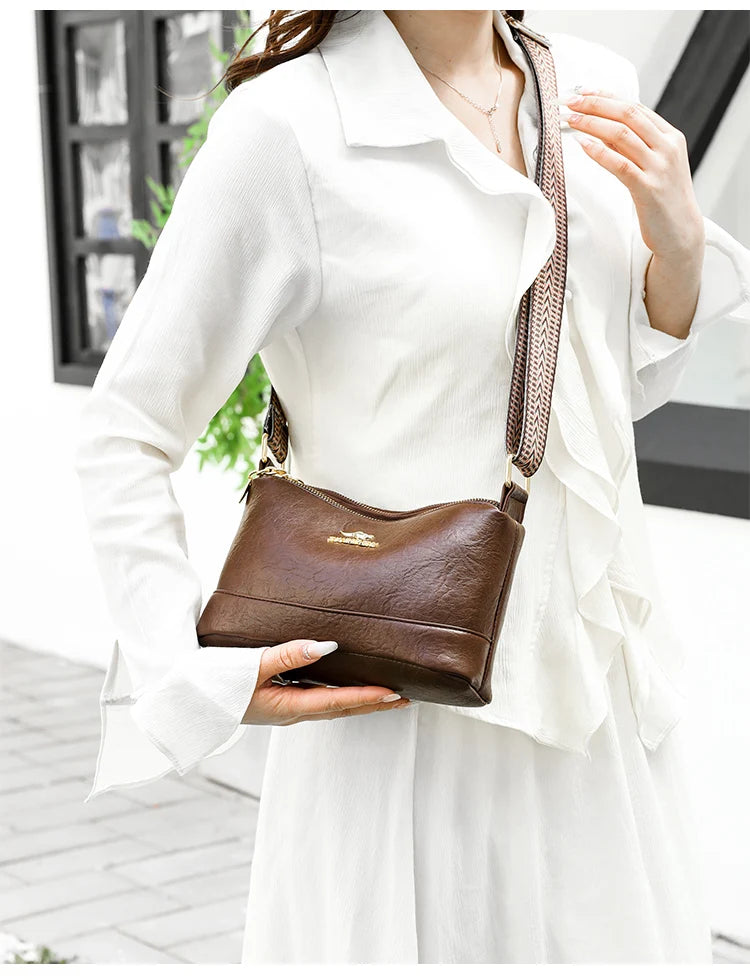 Sac A Main High Quality Soft Leather Luxury Purses And Handbags Female Bags Designer Multilayer Women Shoulder Crossbody Bags