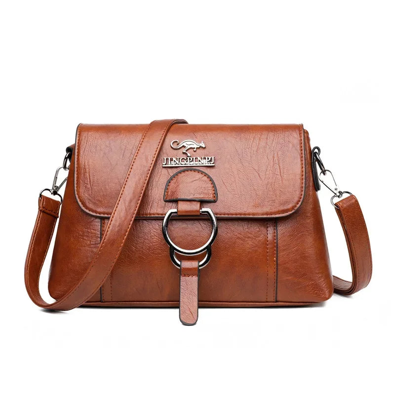 2023 Single Shoulder Bag PU Soft Leather Texture Women's Bag Large Capacity Crossbody Bag Simple Small Square Fashion Handbag