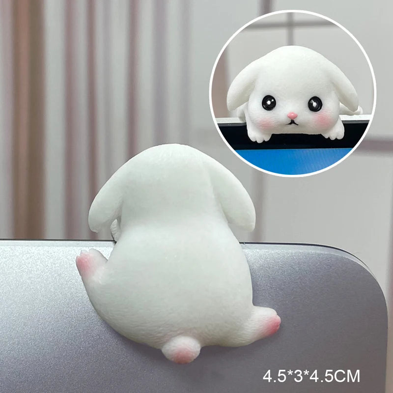 Creative Resin Car Center Console Navigator Screen Lying Panda Animal Decoration Computer Display Koala Model Pig Bear Toy Gift