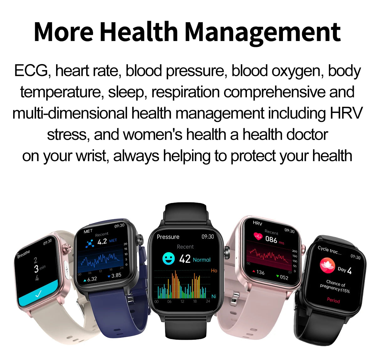 For Xiaomi ECG+PPG Monitoring Smart Watch Women Body Composition Blood Lipid Uric Acid Women Menstrual Health Tracker Smartwatch