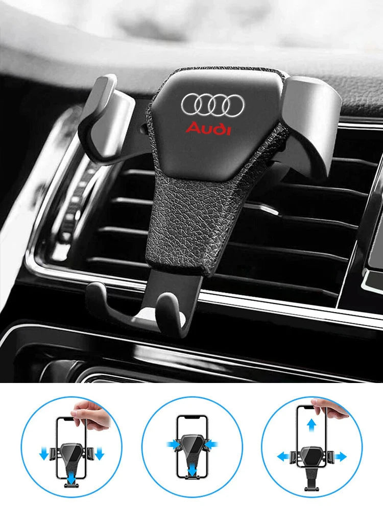 Car Phone Holder Gravity Sensing Auto Grip Universal Bracket For Audi Sline A3 A1 A4 B8 B7 A6 C7 A5 A7 A8 B9 B6 C6 Q2 Q3 Q5 Q7