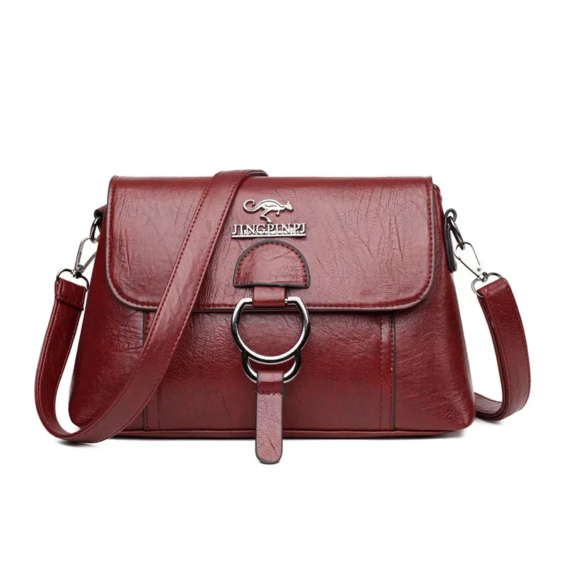 2023 Single Shoulder Bag PU Soft Leather Texture Women's Bag Large Capacity Crossbody Bag Simple Small Square Fashion Handbag