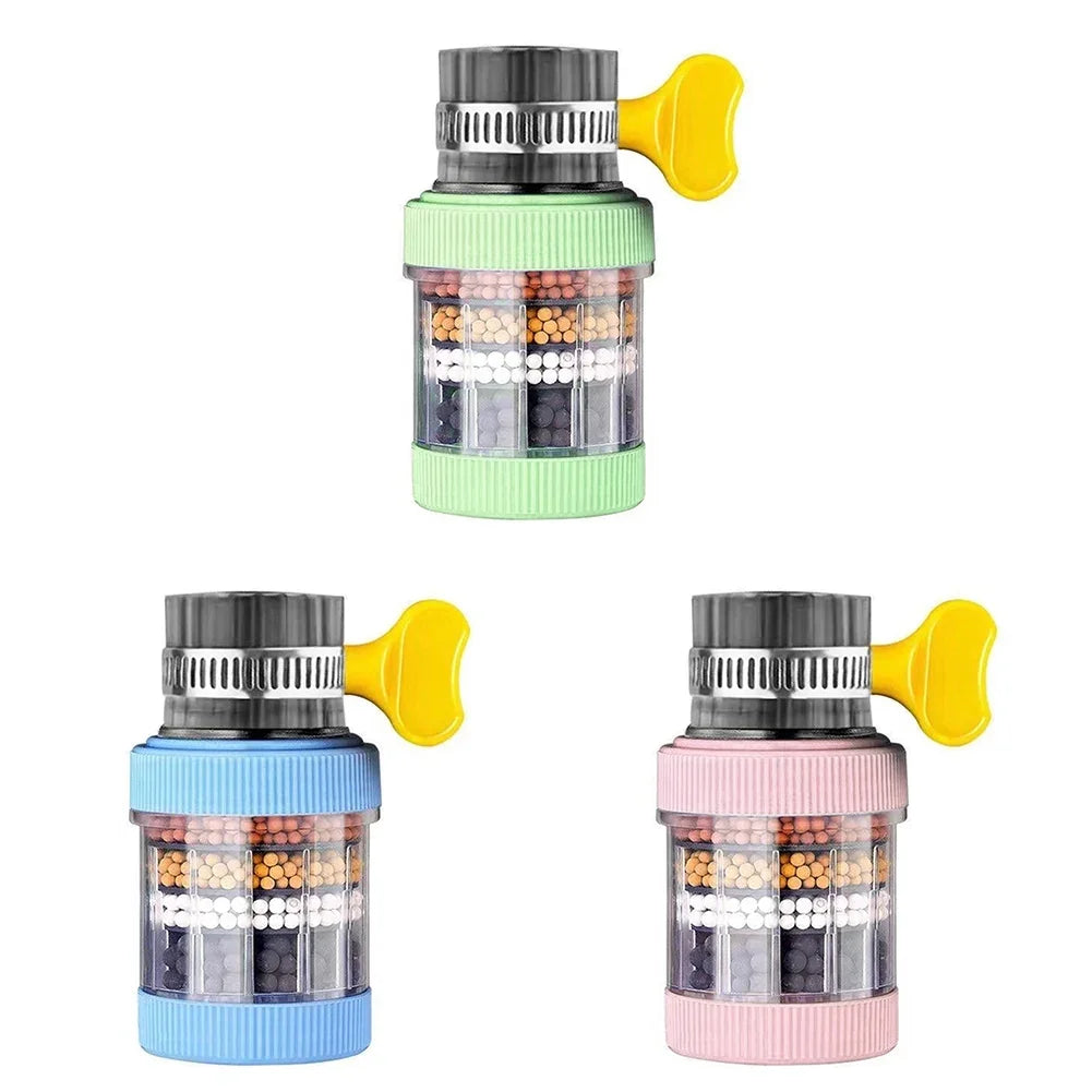 6-Layers Universal Kitchen Faucet Purifier Tap Filter Water Saving Bubbler Activated Carbon Filtration Shower Head Nozzle Filter