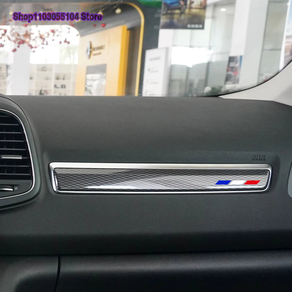 4PCS Tri Colors Car Rearview Mirror Sticker For Renault Megane RS Clio ZOE