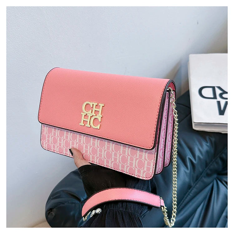CH Pure Color Design Classic Ladies Crossbody Bag Fashion Luxury Brand Multi Embossed Ladies Handbag Ladies Shoulder Bag