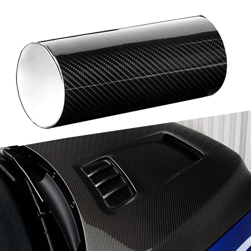 6D Carbon Fiber Vinyl High Glossy Black 6D Texture Film Wrap Car Motocycle Decal Sticker Color Change