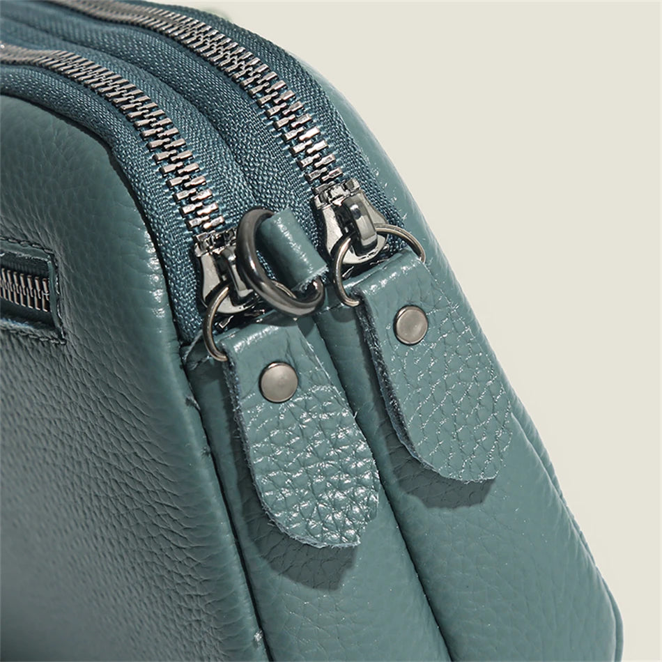 Genuine Leather Bag Luxury Women's Crossbody Bag for Woman Female Solid Color Clutch Phone Bags Shoulder Bag Messenger Bag Sac