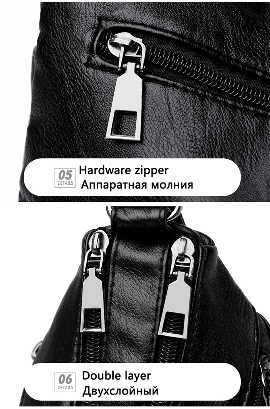 High Quality Women's Soft PU Leather Shoulder Bags Multi-Layer Pockets Classic Crossbody Bag Luxury Designer Handbags and Purses