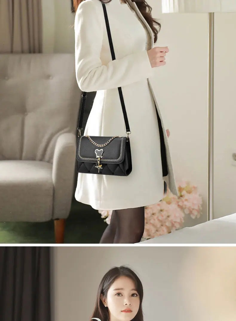 Disney cute Mickey Women's Crossbody Shoulder Bag Luxury Brand Fashion Girls' Handbag High Quality Multifunctional Women's Bag