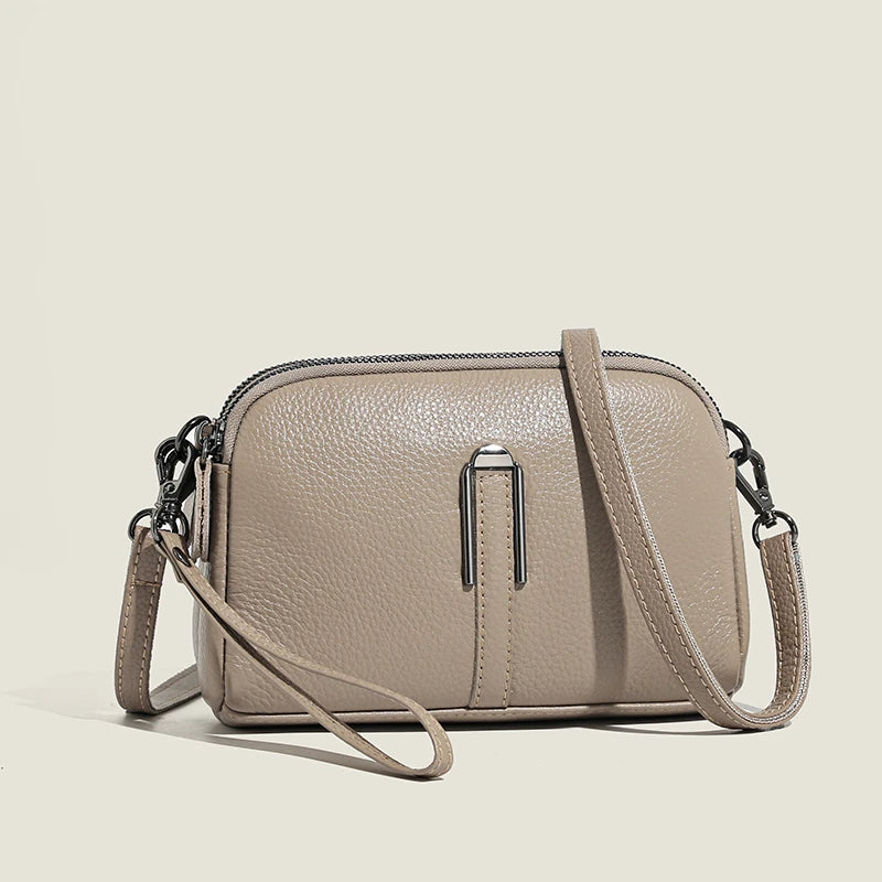 Genuine Leather Bag Luxury Women's Crossbody Bag for Woman Female Solid Color Clutch Phone Bags Shoulder Bag Messenger Bag Sac