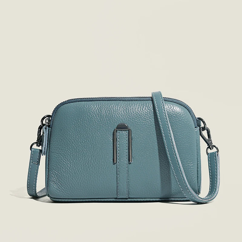 Genuine Leather Bag Luxury Women's Crossbody Bag for Woman Female Solid Color Clutch Phone Bags Shoulder Bag Messenger Bag Sac