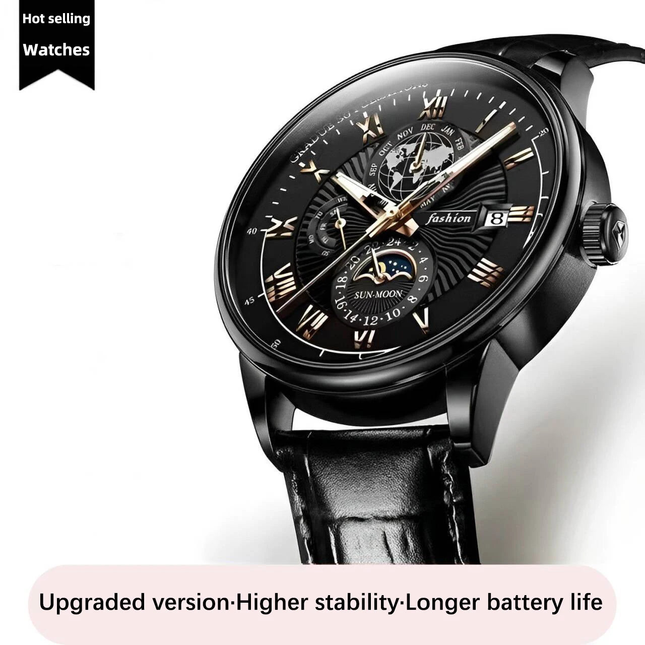 China Brand ACHENGY Men Watch Fashion Top Luxury Sport Men's Wristwatch Waterproof Luminous Leather Date Quartz Watches Manclock
